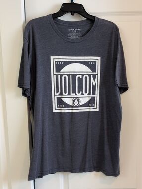 Volcom Dark Gray Logo Graphic Tee